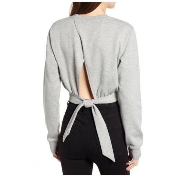 Rebecca Minkoff Tops - Rebecca Minkoff Molly Tie Back Crop sweatshirt SM NWT